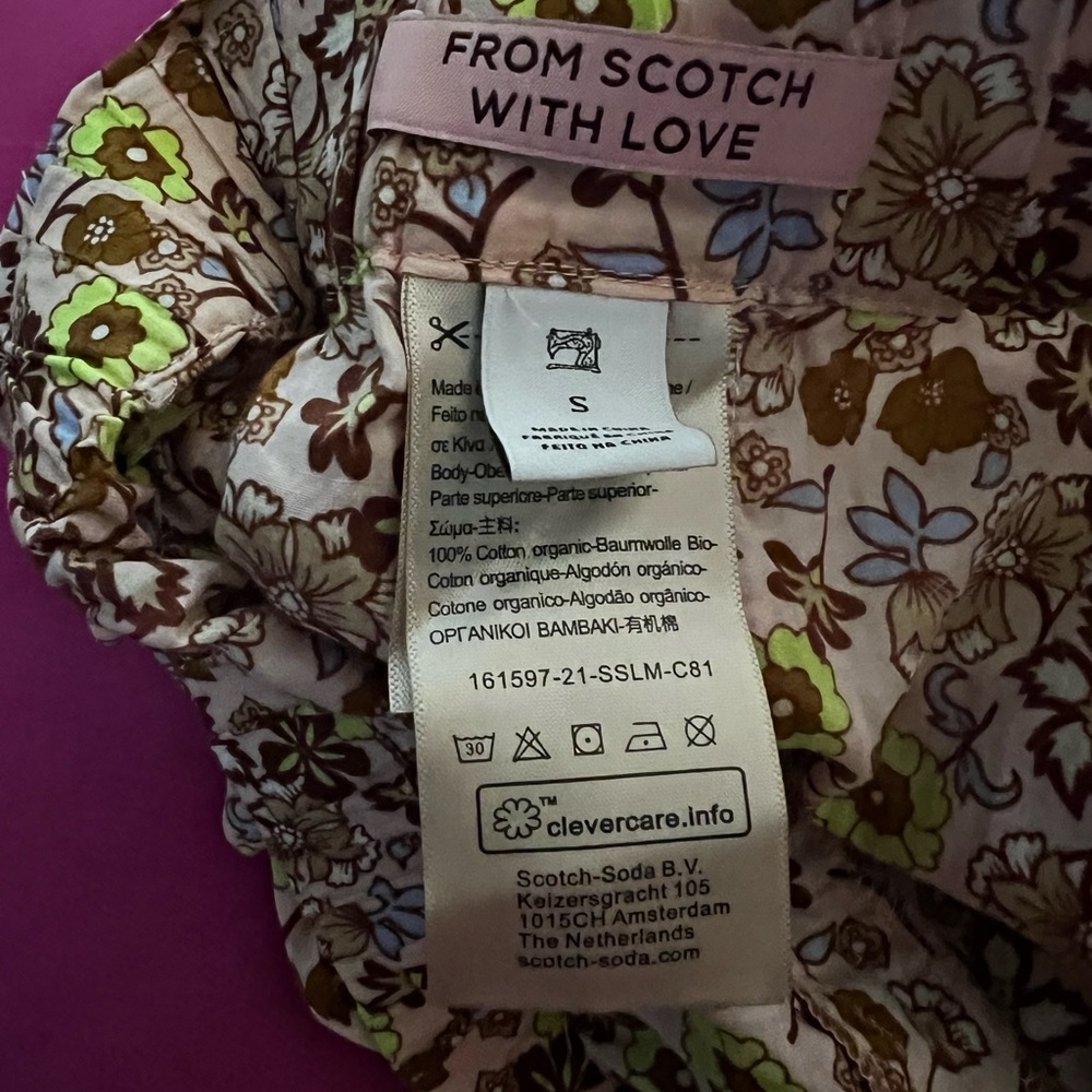 ⚪️⚪️Scotch & Soda 🥤 Madison Scotch Summer Edition paper bag flower 🌸 shorts - Picture 5 of 6